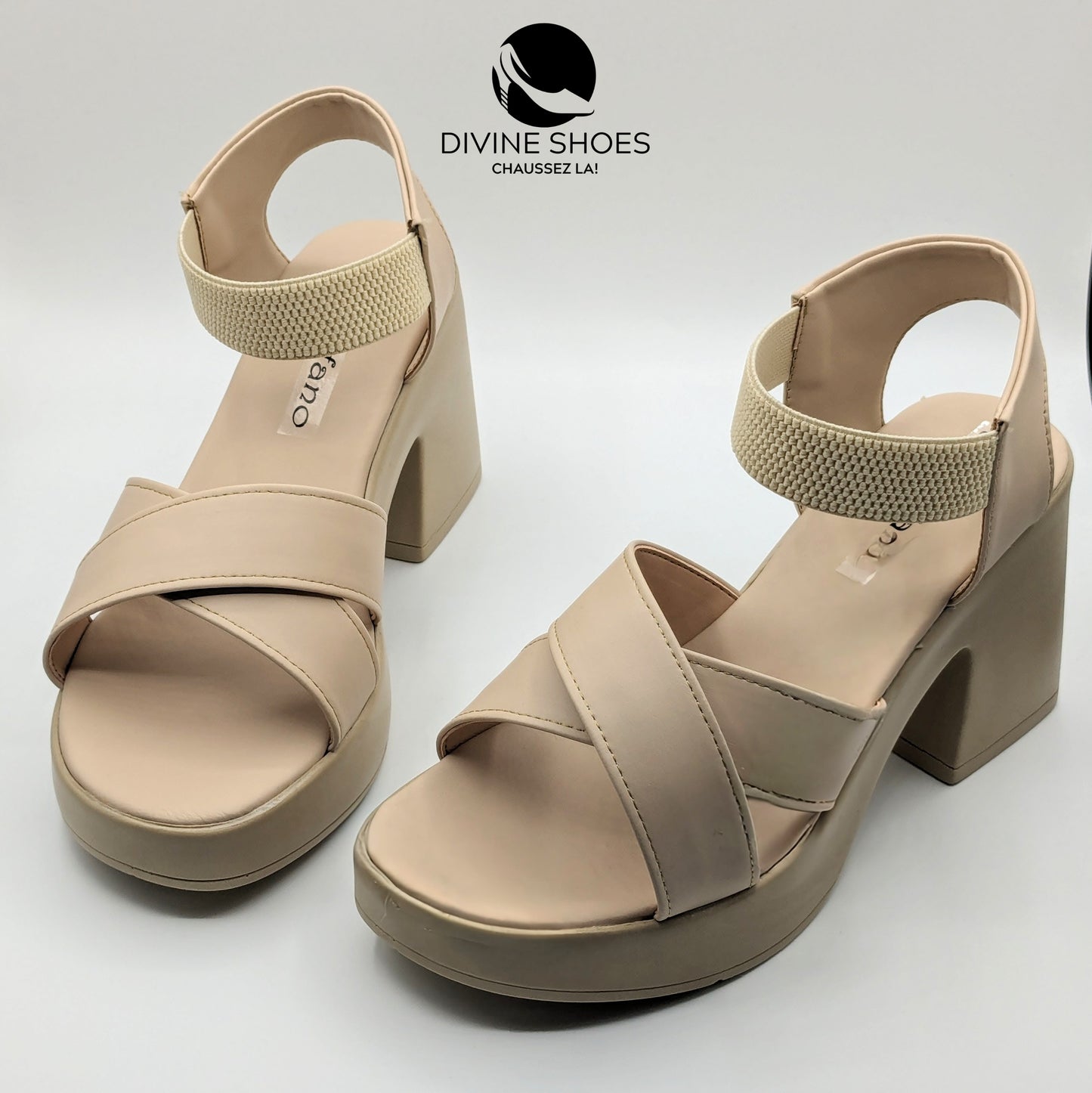 Sandale-Talon-Beige