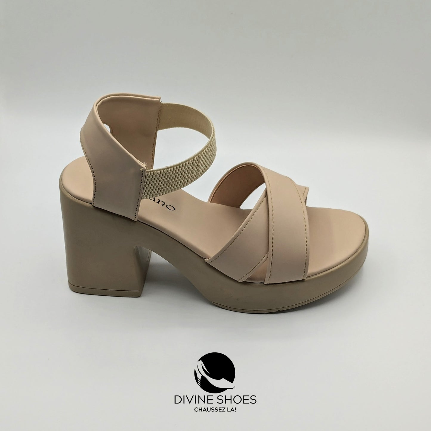 Sandale-Talon-Beige