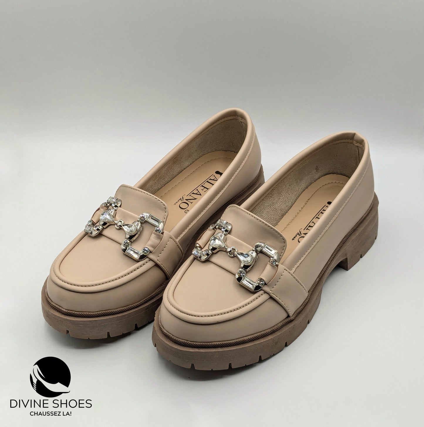 Mocassin-Beige-Mat FLORA