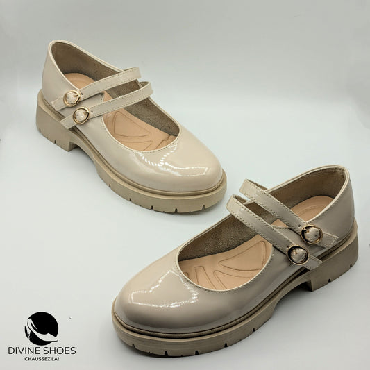 Sandale-Marry Jane-Beige